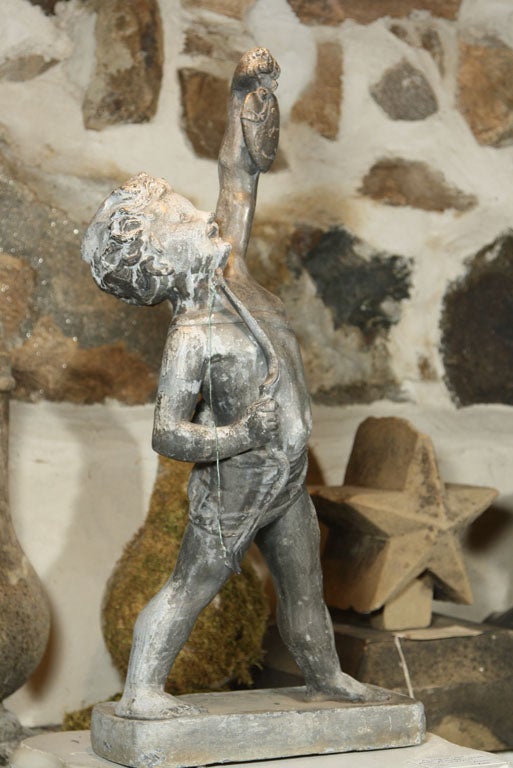 Neoclassical Fine Lead Statue of Cupid 'Eros'