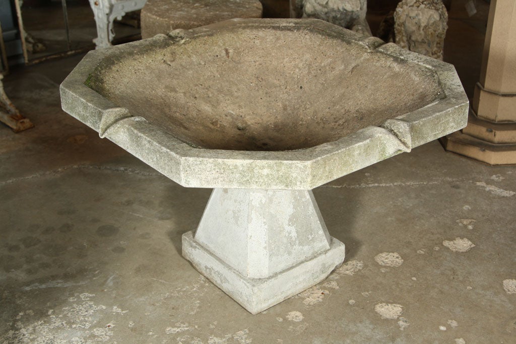 French Art Deco Cast Stone Fountain/Table Base