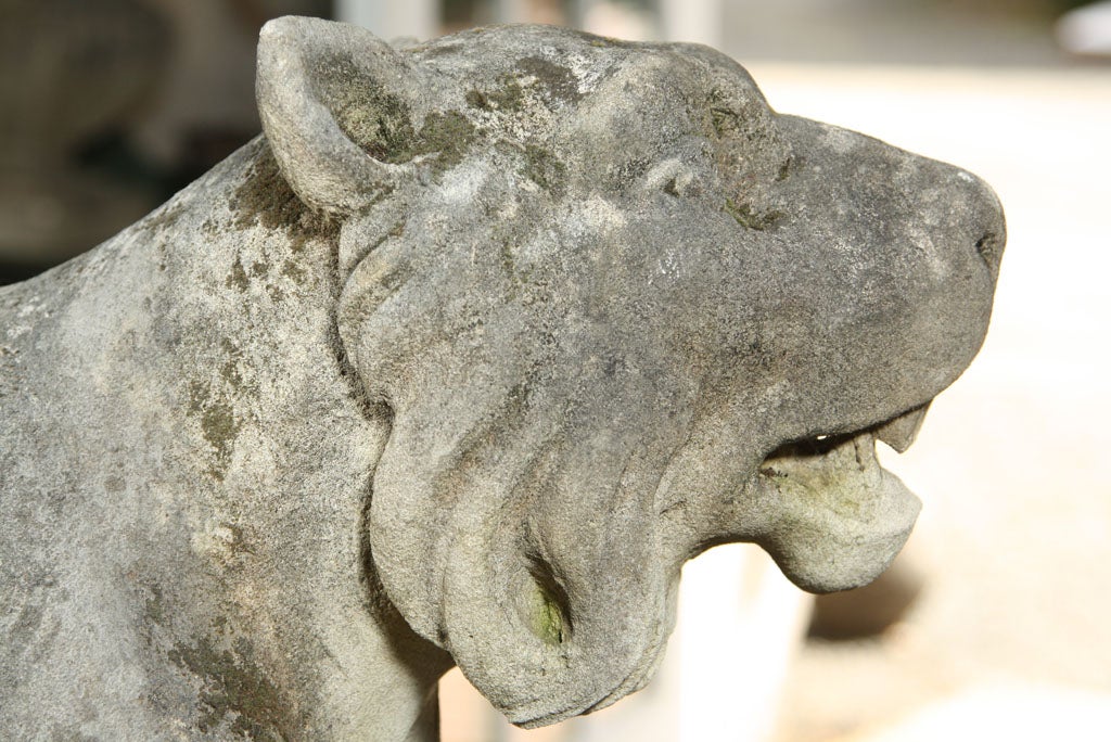 Carved Limestone Prowling Tiger 4