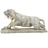 Carved Limestone Prowling Tiger