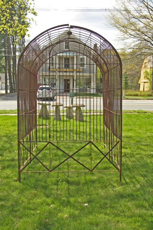 Rare Pair of Wrought Iron Rose Tunnel Arbors For Sale at 1stdibs