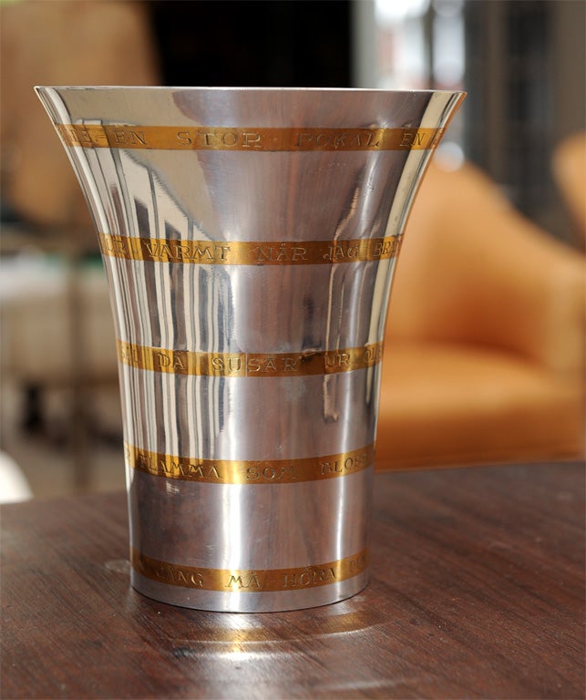 20th Century Swedish Silver Vase For Sale