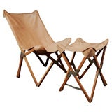 Folding Butterfly Chair and Stool