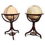 Antique Library Globes Showing Lewis & Clark's Discoveries