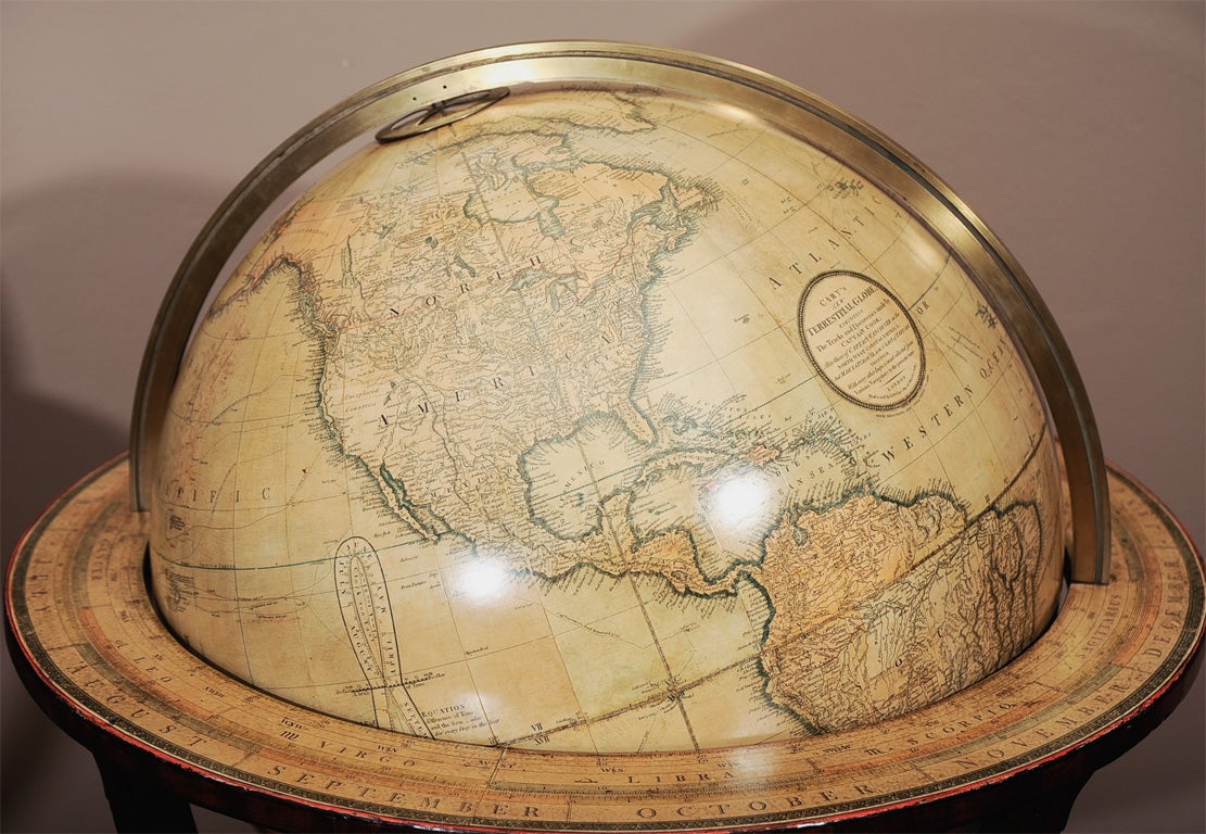 Monumental Pair of Cary's Library Globes