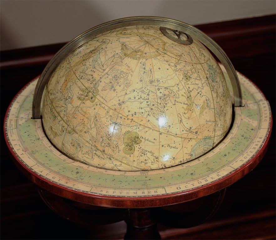 Pair of Library Globes Showing Discoveries in Texas For Sale 2
