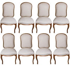 Set of 8 Louis XV Style Dining Chairs