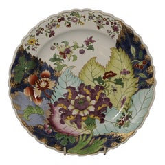 A Pair of Tobacco Leaf Pattern Ironstone Plates