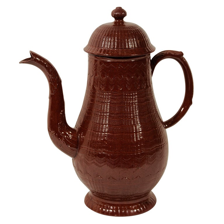 Antique Redware Coffee Pot at 1stdibs