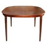 Danish Modern Square Rosewood Table with Round Edges