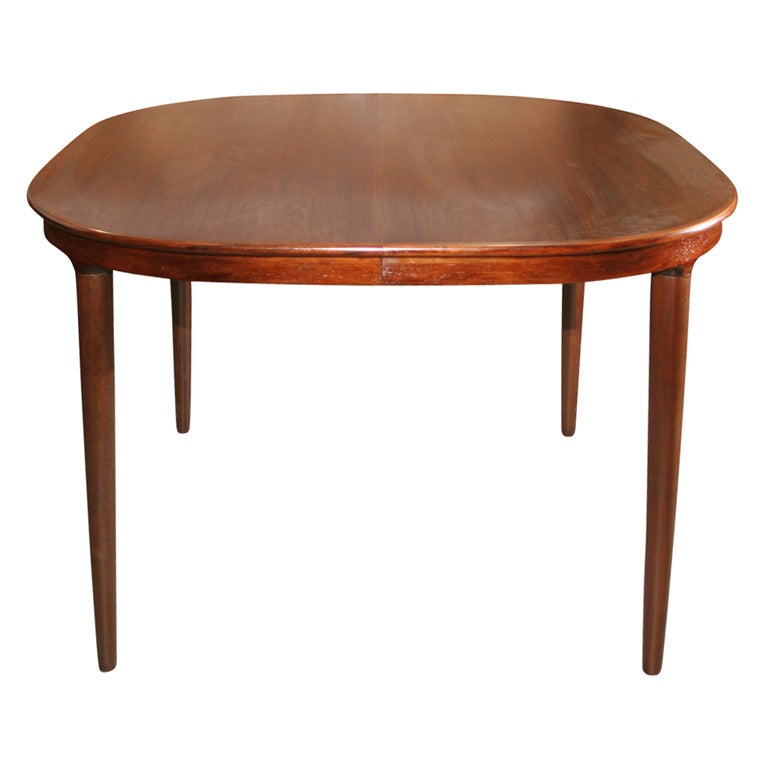 Danish Modern Square Rosewood Table with Round Edges at 1stDibs