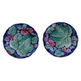 Pair of English Majolica Plates by W. Smith