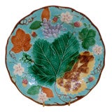 c 1875 English Majolica Plate by Wedgwood