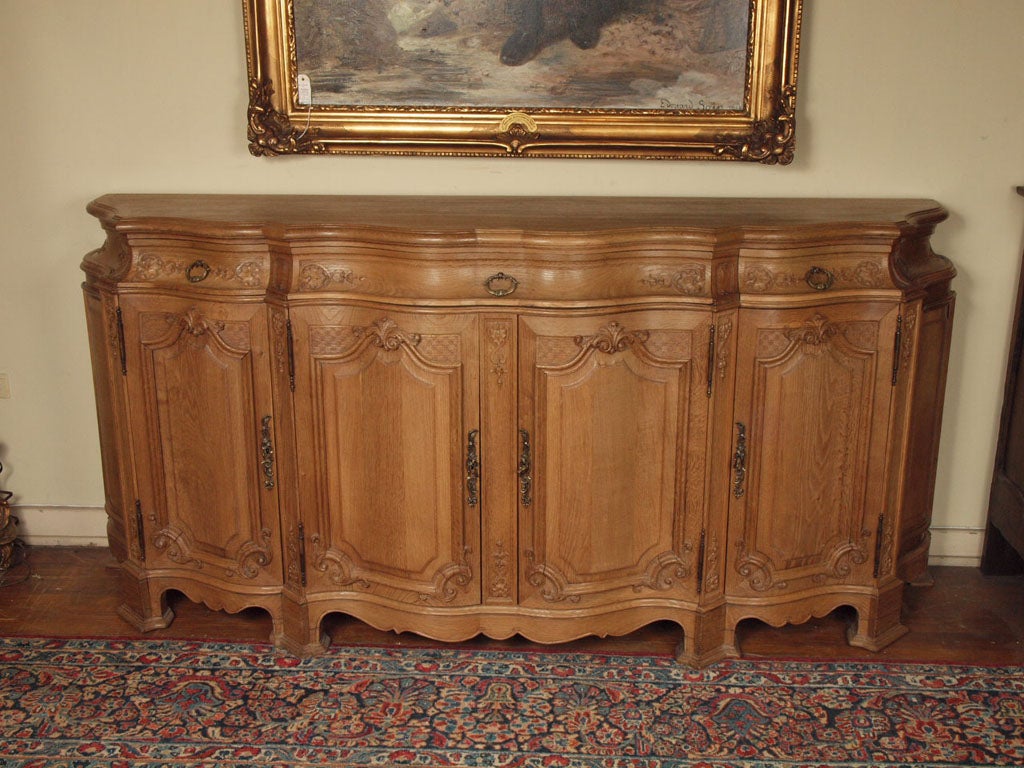 French Serpentine "Bois Naturel" Sideboard