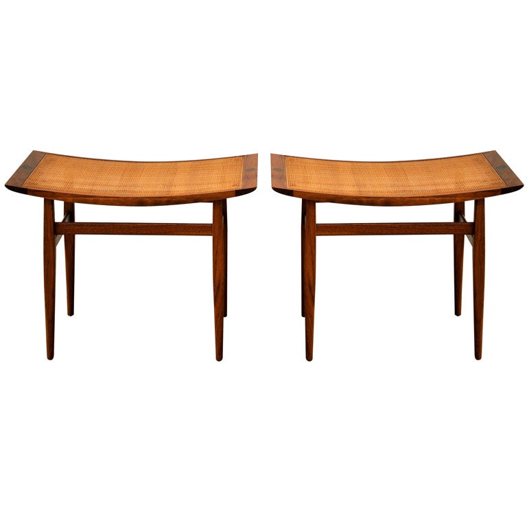 Pair Of Caned Benches