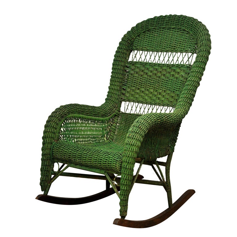 Vintage Wicker Rocking Chair