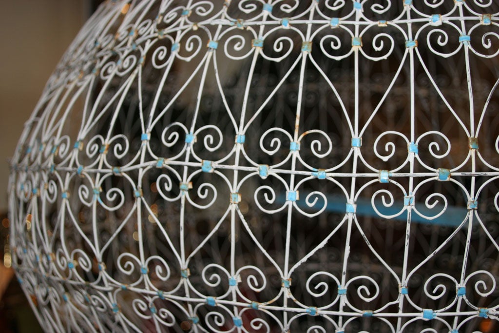 A Spanish Painted and Carved Birdcage 5