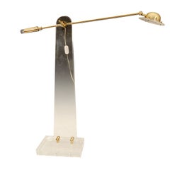 Lucite and Brass Lamp