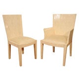 Set of Eight  Vintage Bone Chairs in the Manner of Karl Springer