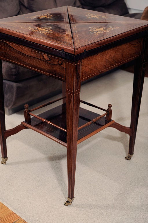 19th Century Rosewood Inlaid Game Table