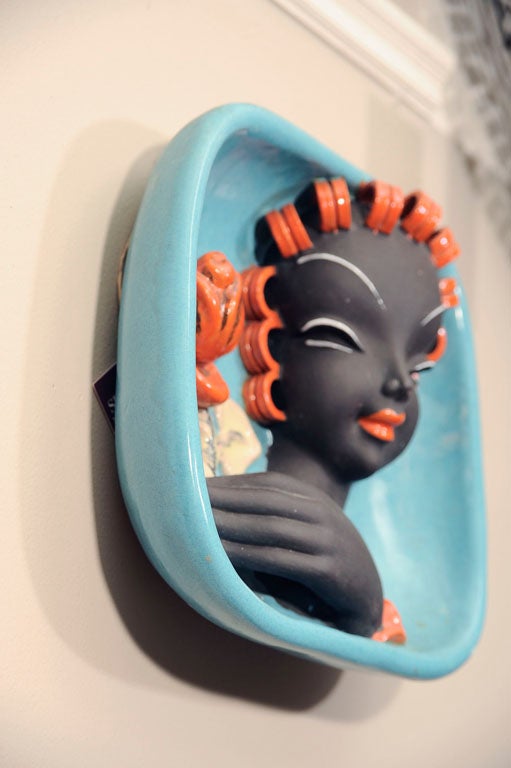 Ceramic Mask Plate by Karl Grossl In Good Condition In New York, NY