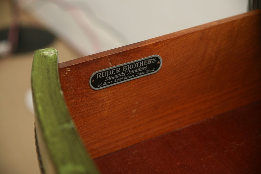 Italian 1940s ITALIAN HAND PAINTED DEMILUNE CONSOLE