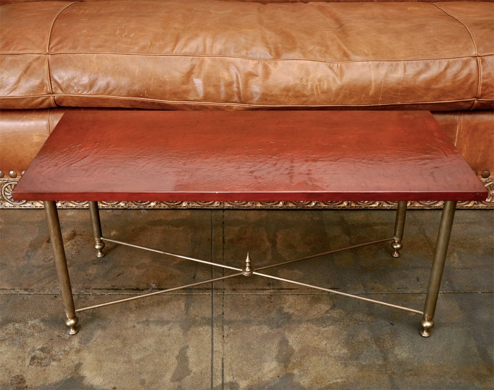 Brass Pair of Circa 1940 French Accent Tables For Sale