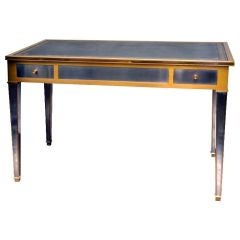 60's 70's Brushed Steel And Brass Tric Trac Table