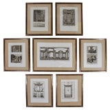 Set Of 7 18th Century Napoleonic Aritectural Engravings