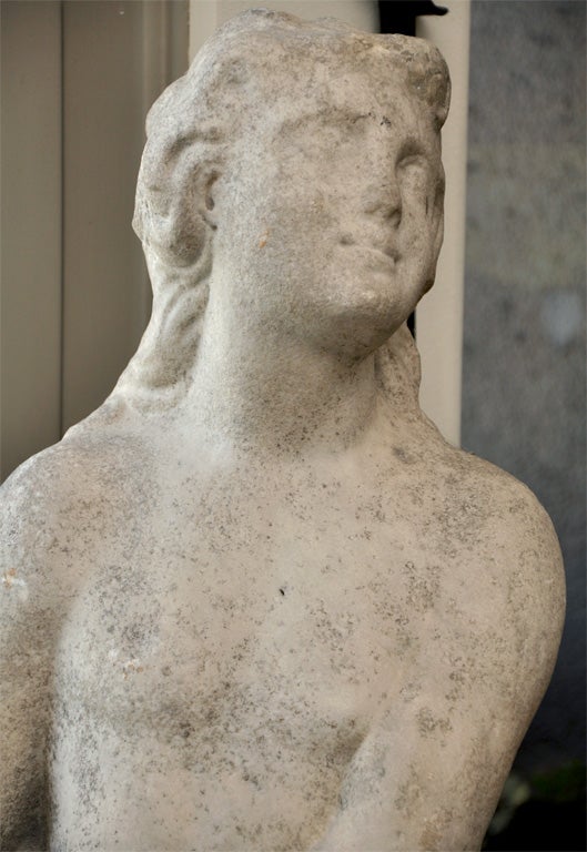 Pair 19th Century of Marble Statues For Sale at 1stDibs