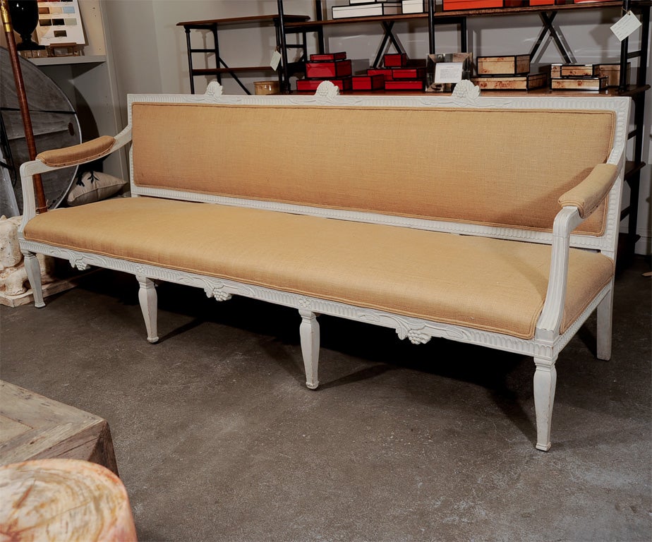 Hand Carved Gustavian Sofa