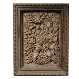 French Wooden Wall Relief