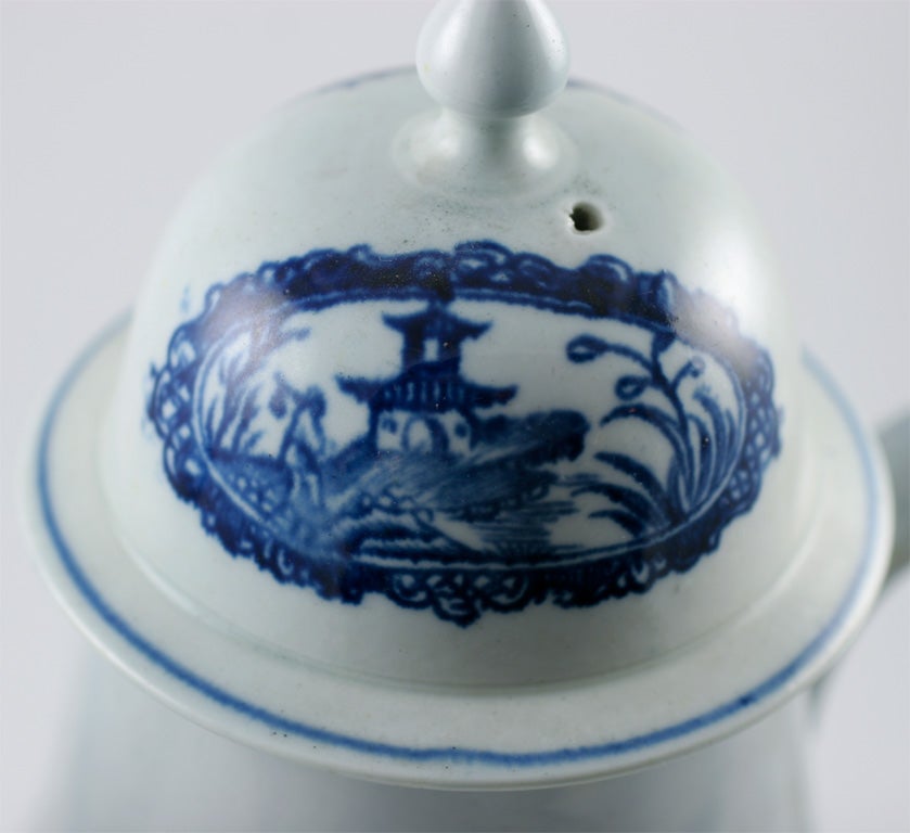 18th Century and Earlier Liverpool Porcelain Teapot For Sale
