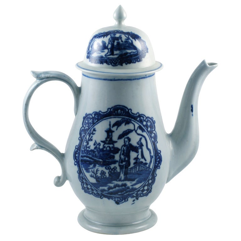 Liverpool Porcelain Teapot For Sale