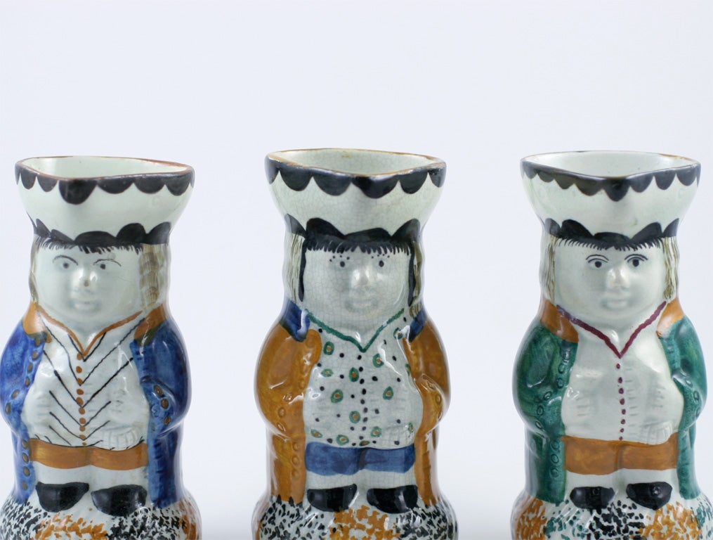English Pearlware Miniature Toby Jugs