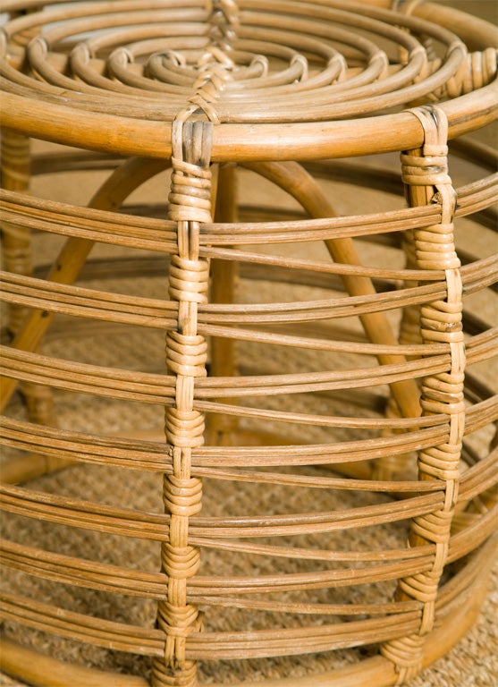 20th Century Rattan Stool - one SOLD