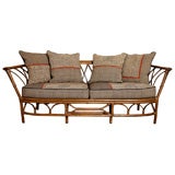 Vintage Mcguire Rattan Love Seat