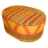 Vintage Indian Gypsy Quilt Upholstered Ottoman