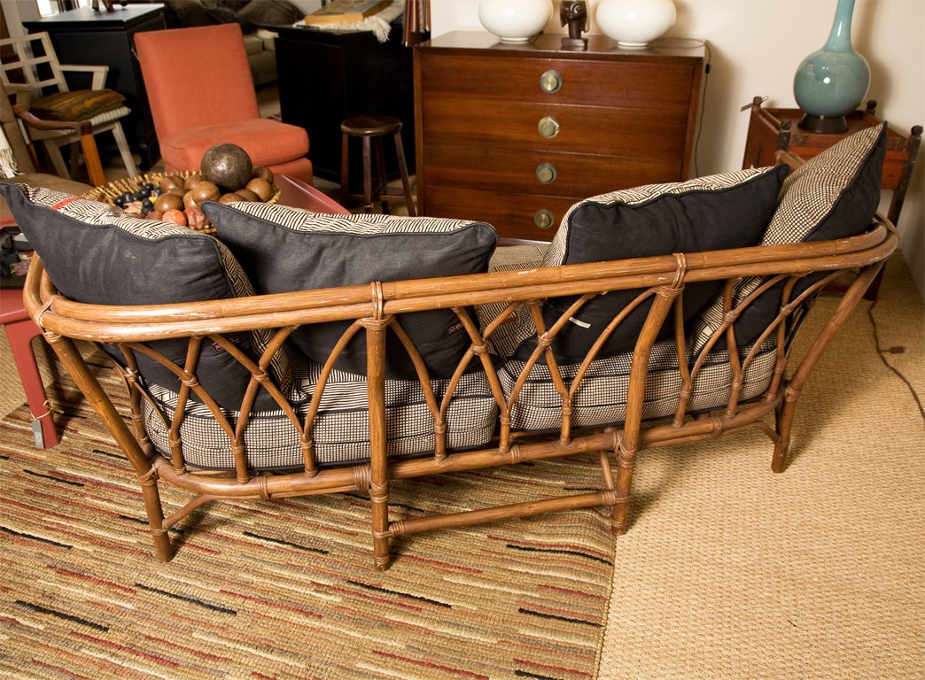 Vintage Mcguire Rattan Love Seat at 1stDibs vintage rattan loveseat