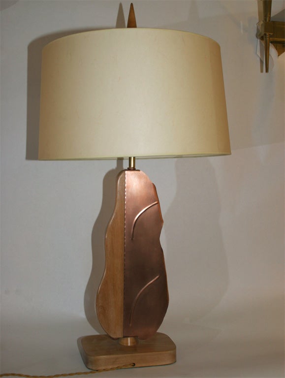 Pair of Modernist Sculptural Table Lamps Signed Heifetz 1