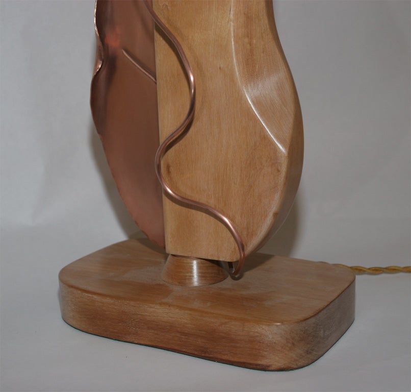 Pair of Modernist Sculptural Table Lamps Signed Heifetz 3