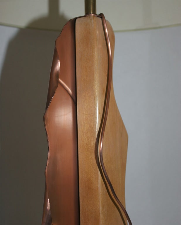 Pair of Modernist Sculptural Table Lamps Signed Heifetz 4