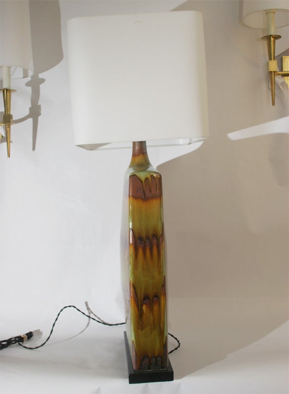 Pair of Danish Glazed Ceramic Table Lamps 3