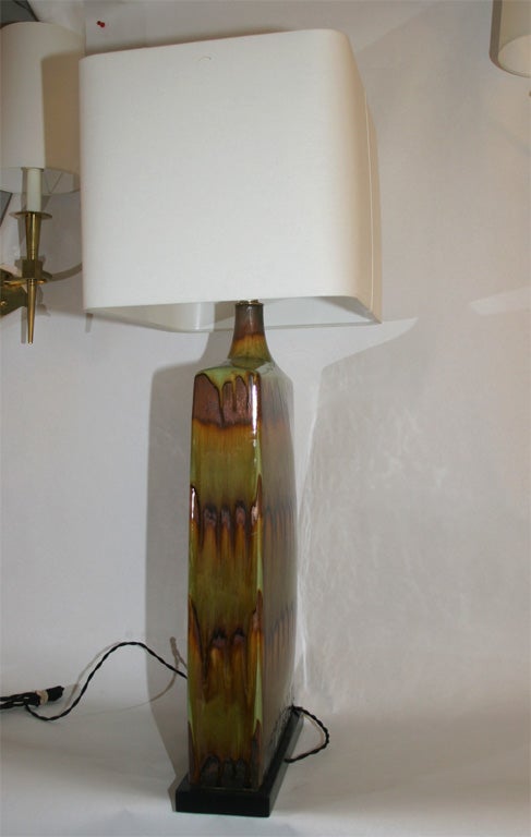 Pair of Danish Glazed Ceramic Table Lamps 4