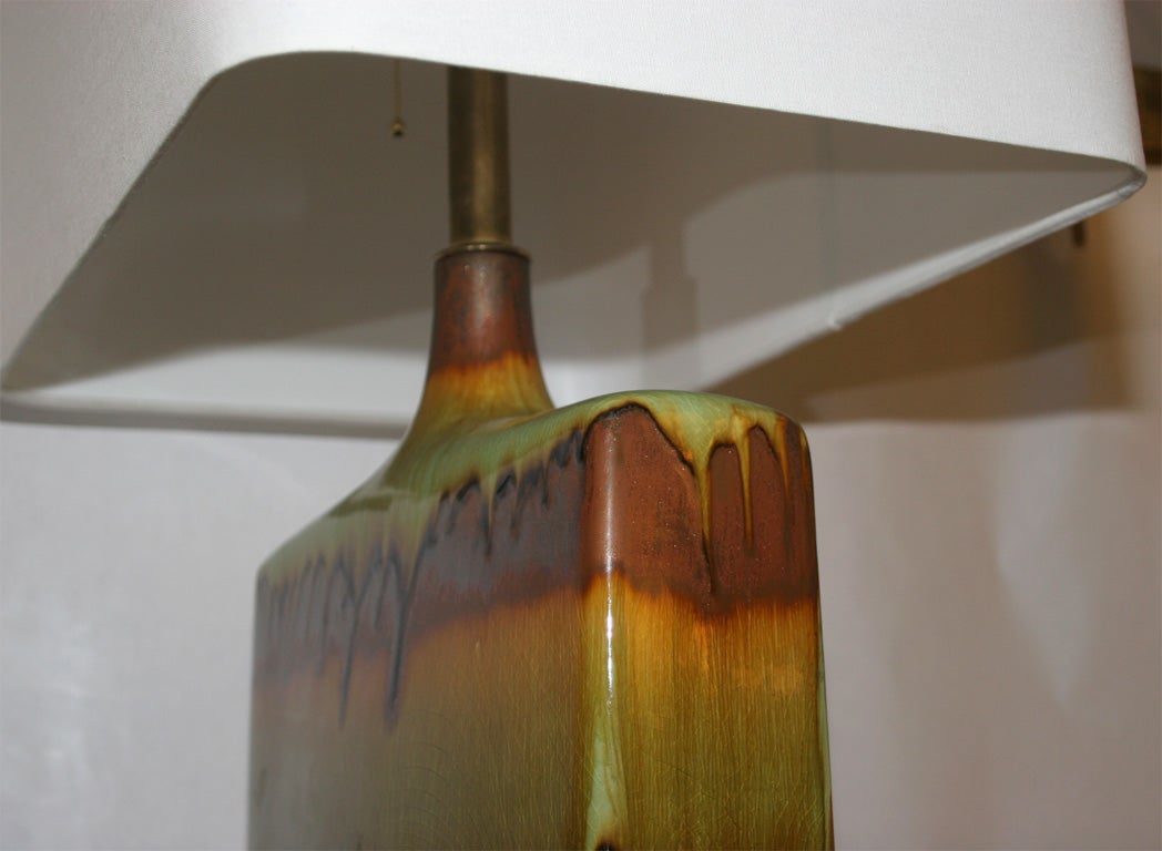 Pair of Danish Glazed Ceramic Table Lamps 5
