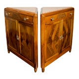 Pair of Art Deco Corner cabinets