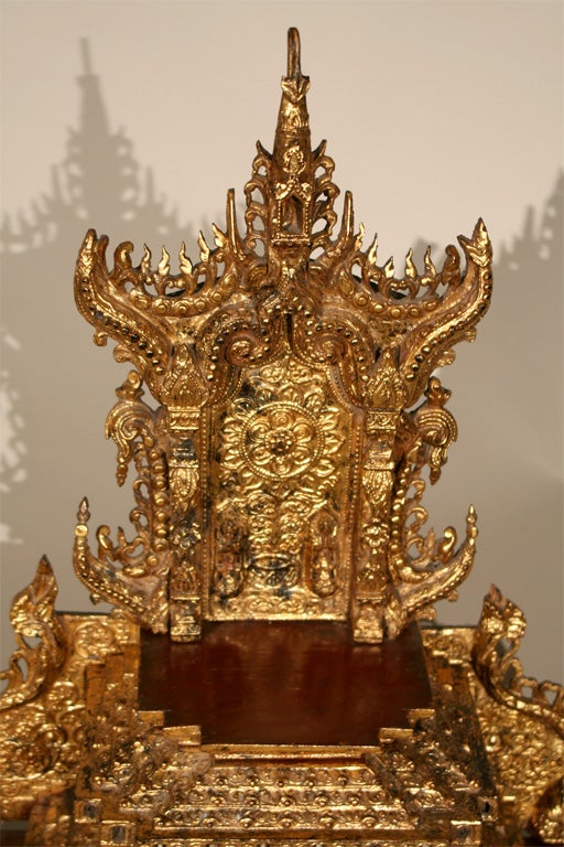 Burmese Giltwood Table Shrine 1