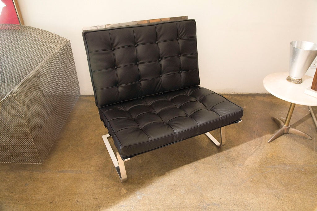 American Tugendhat pair of chairs by Ludwig Mies van der Rohe for knoll