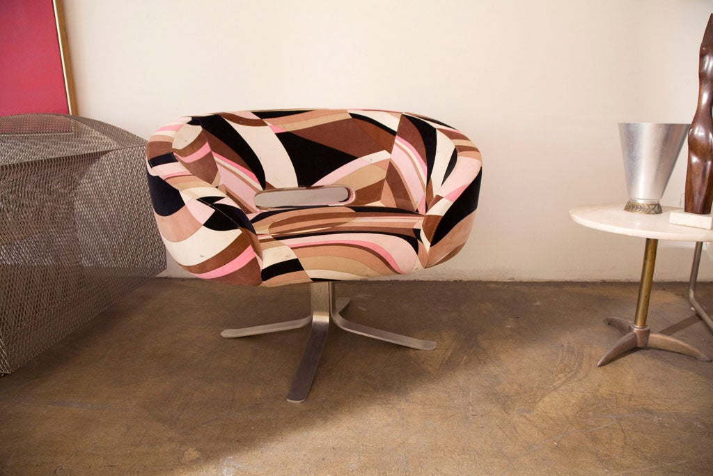 Just great pair of Emilio Pucci fabric chairs made by Cappellini.