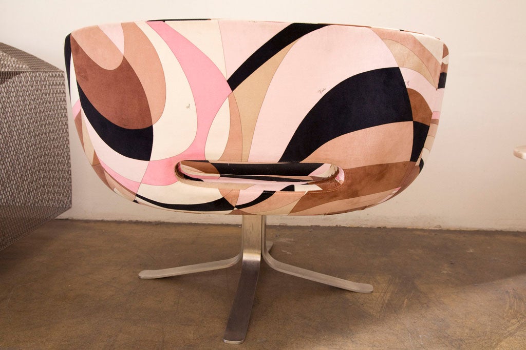 Contemporary Pair of  Emilio Pucci swivel chairs for Cappellini